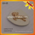 LB65 Factory Custom Any Color Embossed Metal Logo labels Plate Leather Patch For Jeans